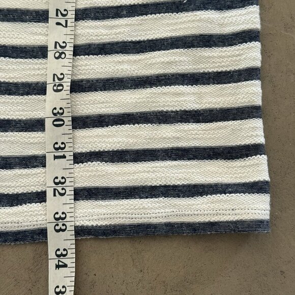 Max Studio Weekend Hoodie Dress Size M Striped Navy White Nautical Cover-up - Picture 11 of 11